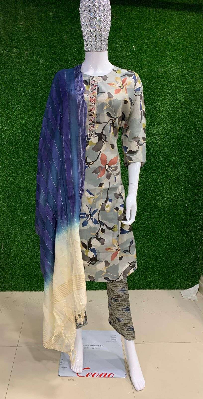 BEMITEX INDIA PRESENT MODAL SILK FABRIC WITH HAND WORK BASED PRINTED READYMADE 3 PIECE SUIT COLLECTION WHOLESALE SHOP IN SURAT